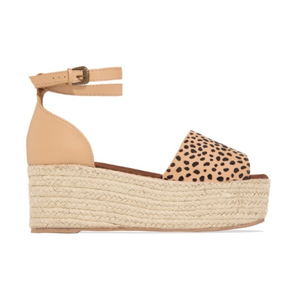 Cheetah Espadrille Platform Sandals - Picture 3 of 13